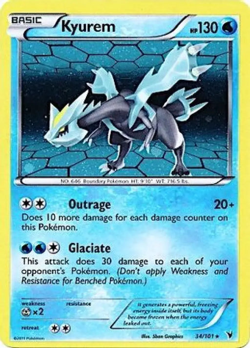 Kyurem (34/101) (Cosmos Holo) [Black & White: Noble Victories] - Pokemon Single