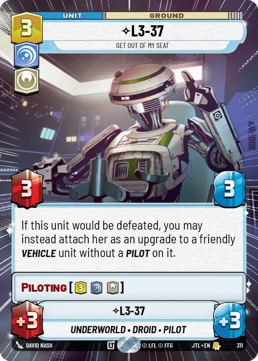 L3-37 - Get Out Of My Seat (Hyperspace) (311) [Jump to Lightspeed] - Star Wars: Unlimited Single