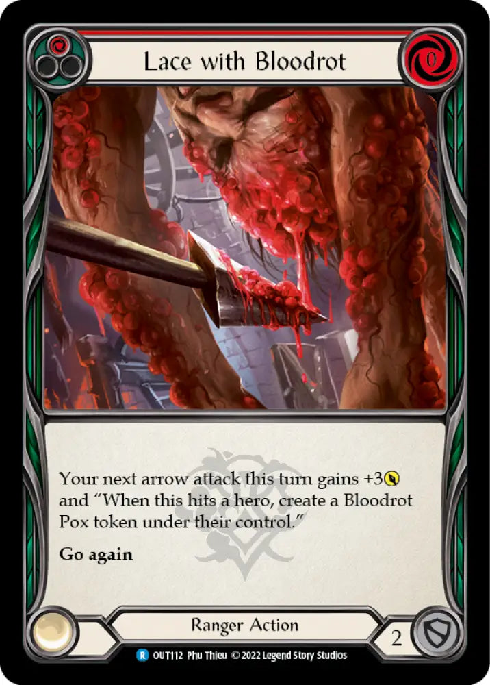 Lace with Bloodrot (Red) [Outsiders] Rainbow Foil - Flesh And Blood Single