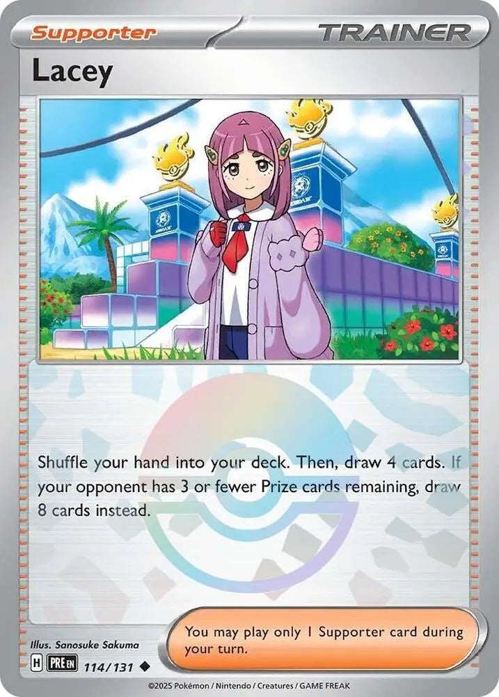 Lacey (114/131) (Poke Ball Pattern) [Scarlet & Violet: Prismatic Evolutions] - Pokemon Single