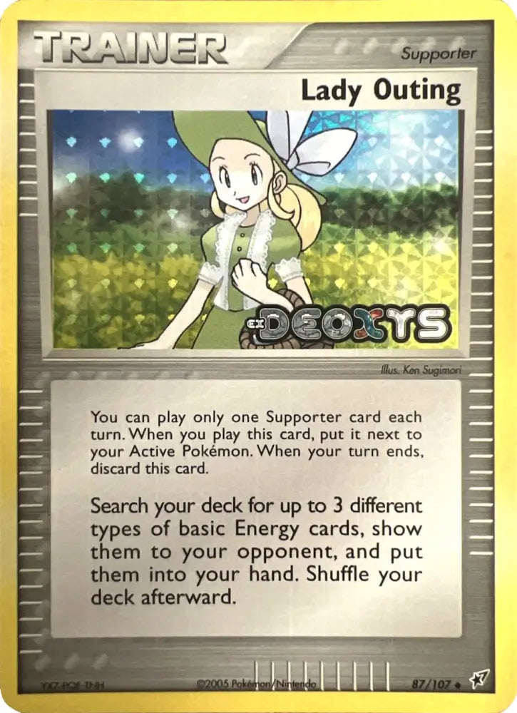 Lady Outing (87/107) (Stamped) [EX: Deoxys] - Pokemon Single