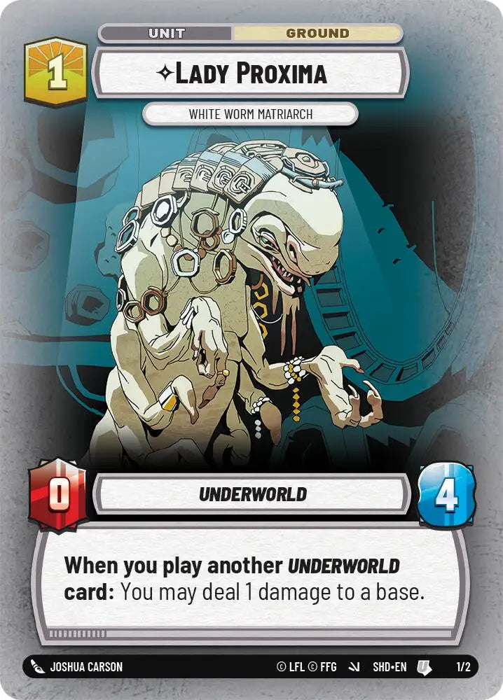 Lady Proxima - White Worm Matriarch (1/2) (1/2) [Store Showdown Promos] - Star Wars: Unlimited Single