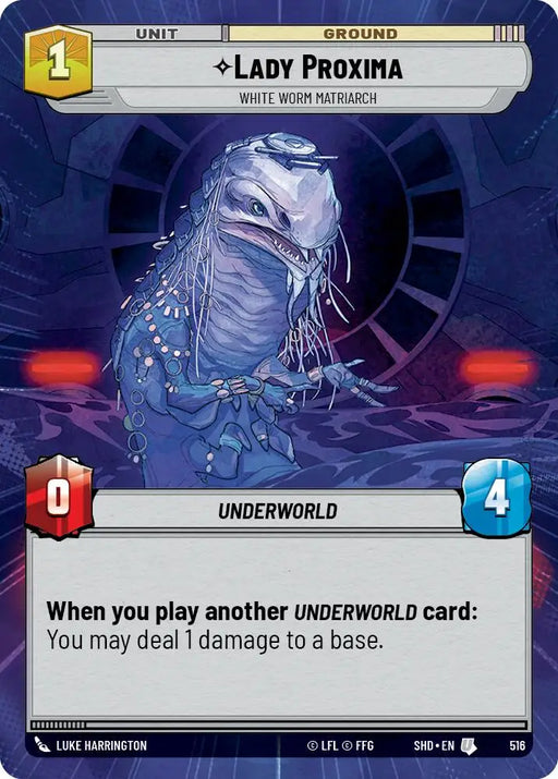 Lady Proxima - White Worm Matriarch (Hyperspace) (516) [Shadows of the Galaxy] - Star Wars: Unlimited Single