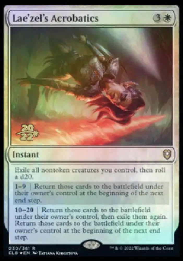 Lae’zel’s Acrobatics [Commander Legends: Battle for Baldur’s Gate Prerelease Promos] - MTG Single