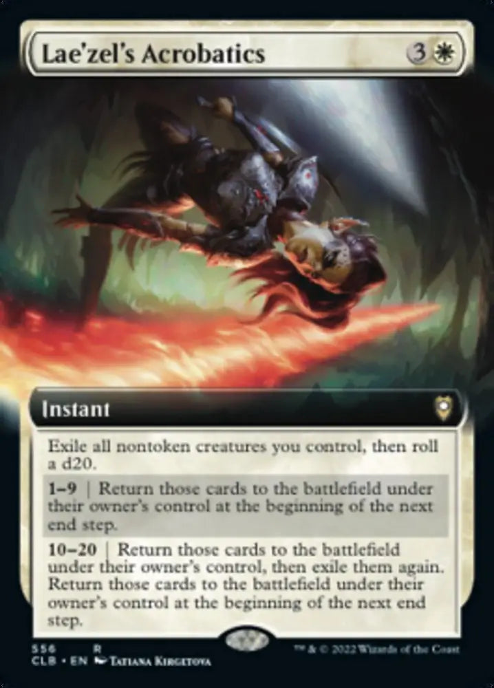 Lae’zel’s Acrobatics (Extended Art) [Commander Legends: Battle for Baldur’s Gate] - MTG Single