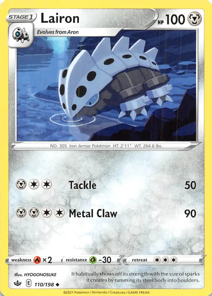 Lairon (110/198) [Sword & Shield: Chilling Reign] - Pokemon Single