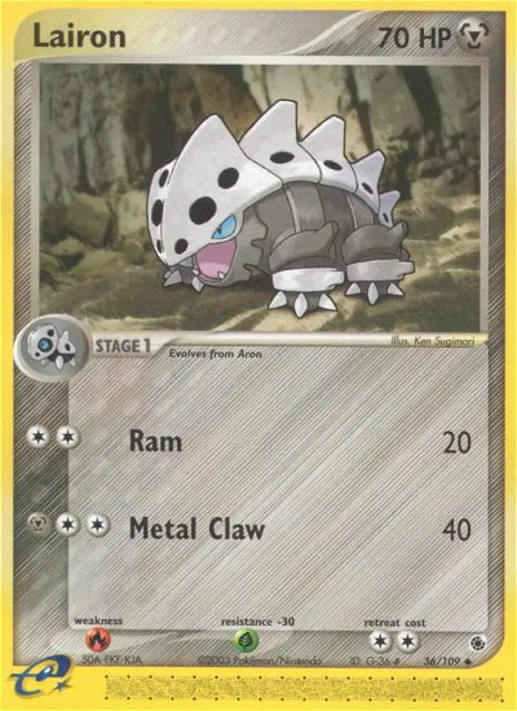 Lairon (36/109) [EX: Ruby & Sapphire] - Pokemon Single