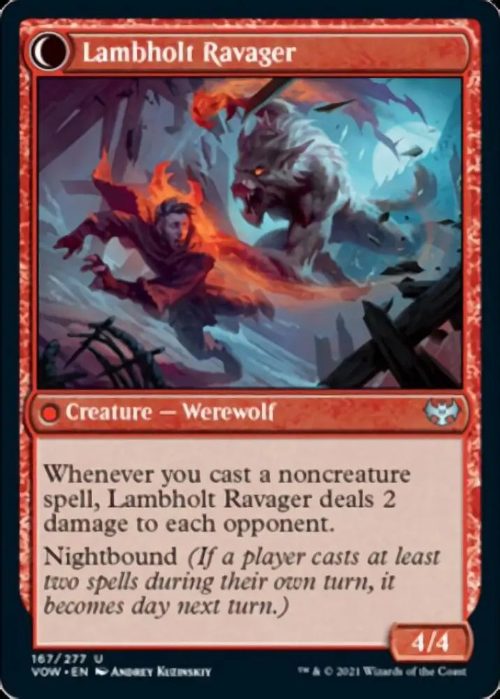 Lambholt Raconteur // Lambholt Ravager [Innistrad: Crimson Vow] - MTG Single