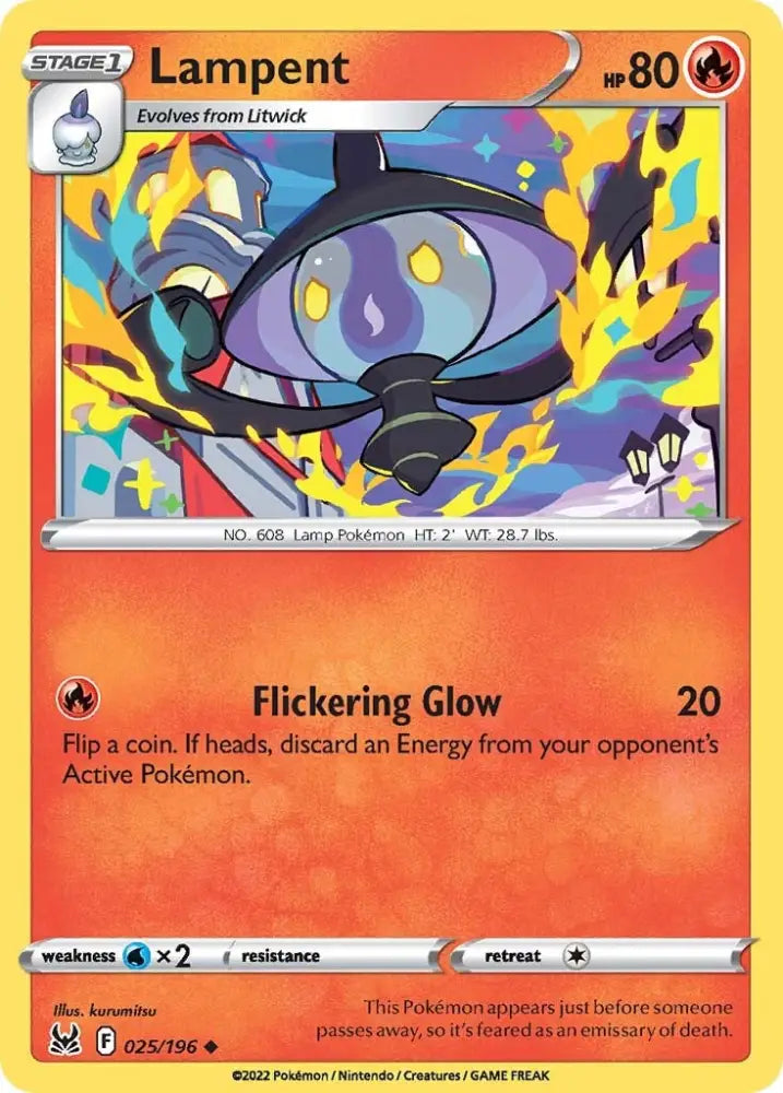 Lampent (025/196) [Sword & Shield: Lost Origin] - Pokemon Single