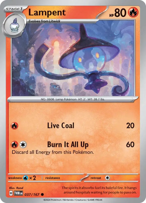 Lampent (037/167) [Scarlet & Violet: Twilight Masquerade] - Pokemon Single