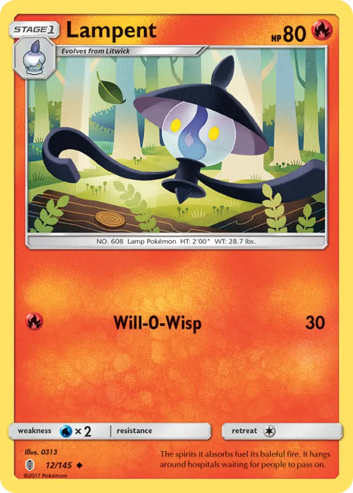 Lampent (12/145) [Sun & Moon: Guardians Rising] - Pokemon Single