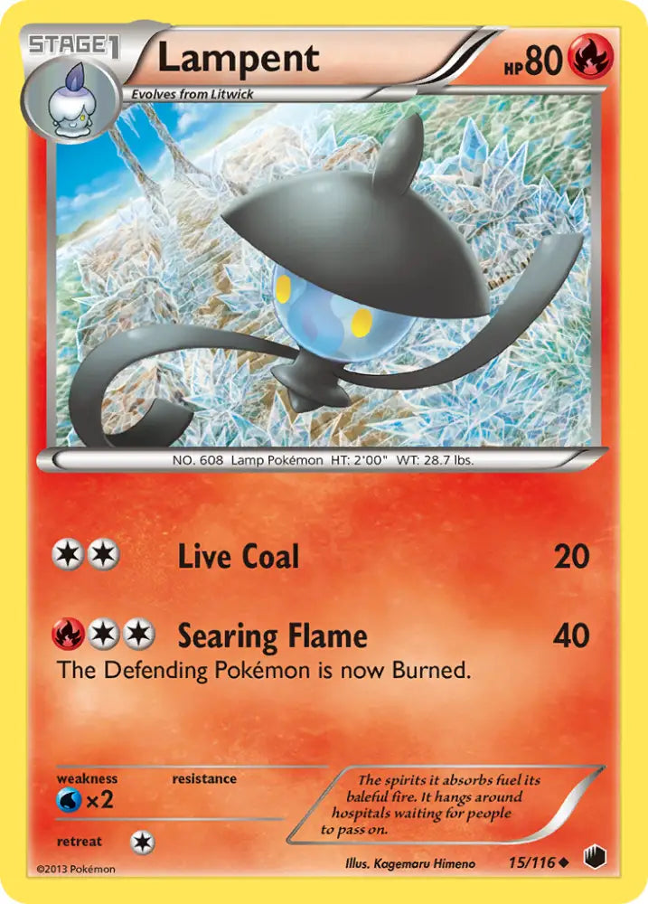 Lampent (15/116) [Black & White: Plasma Freeze] - Pokemon Single