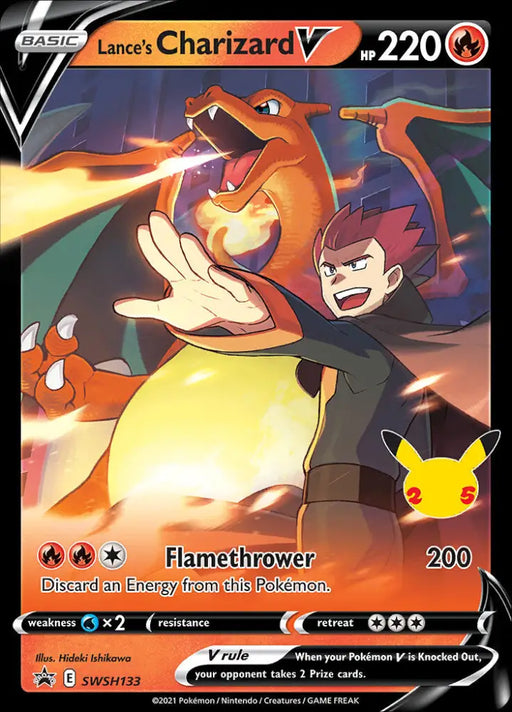 Lance’s Charizard V (SWSH133) (Celebrations) [Sword & Shield: Black Star Promos] - Pokemon Single