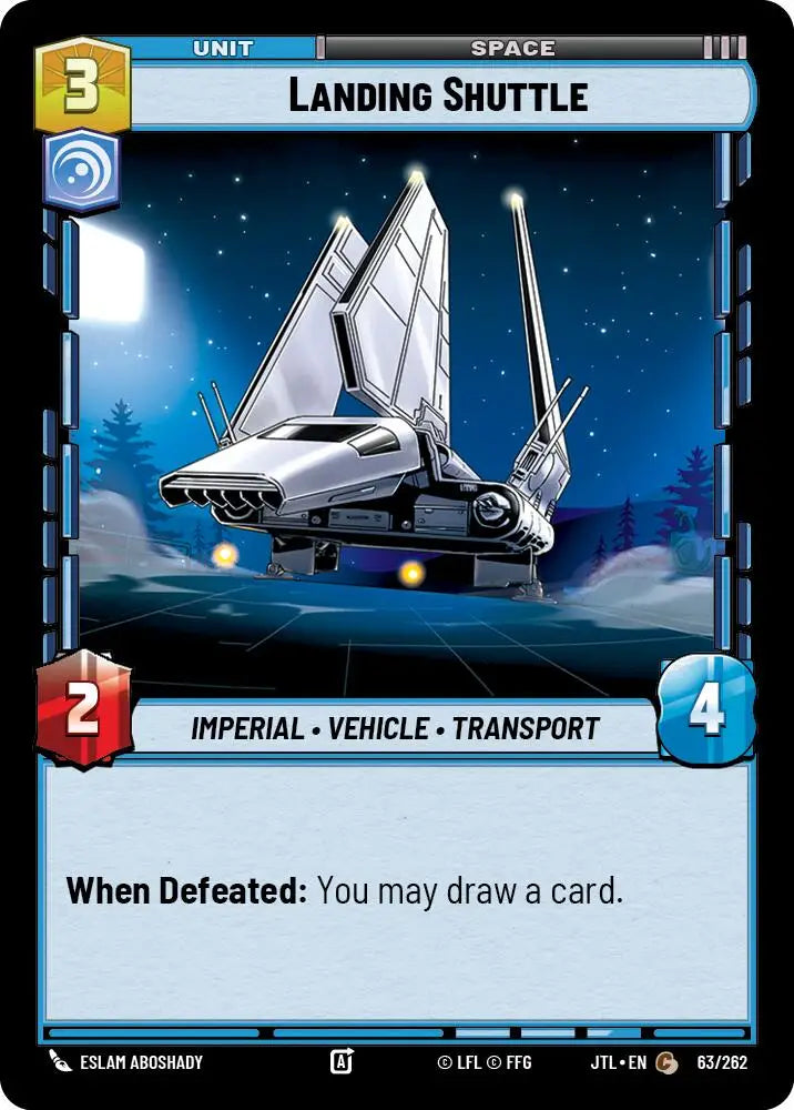 Landing Shuttle (63/262) [Jump to Lightspeed] - Star Wars: Unlimited Single