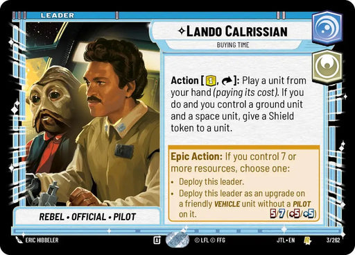 Lando Calrissian - Buying Time (003/257) [Jump to Lightspeed] - Star Wars: Unlimited Single