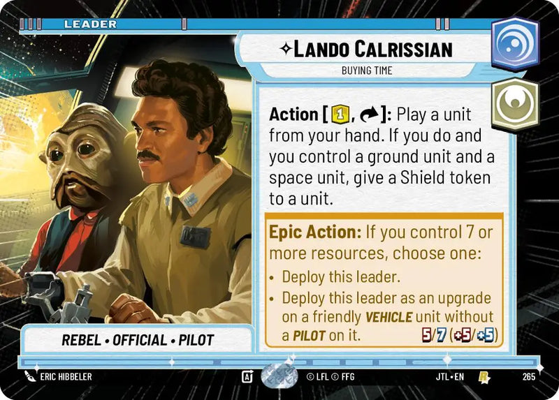 Lando Calrissian - Buying Time (Hyperspace) (265) [Jump to Lightspeed] - Star Wars: Unlimited Single