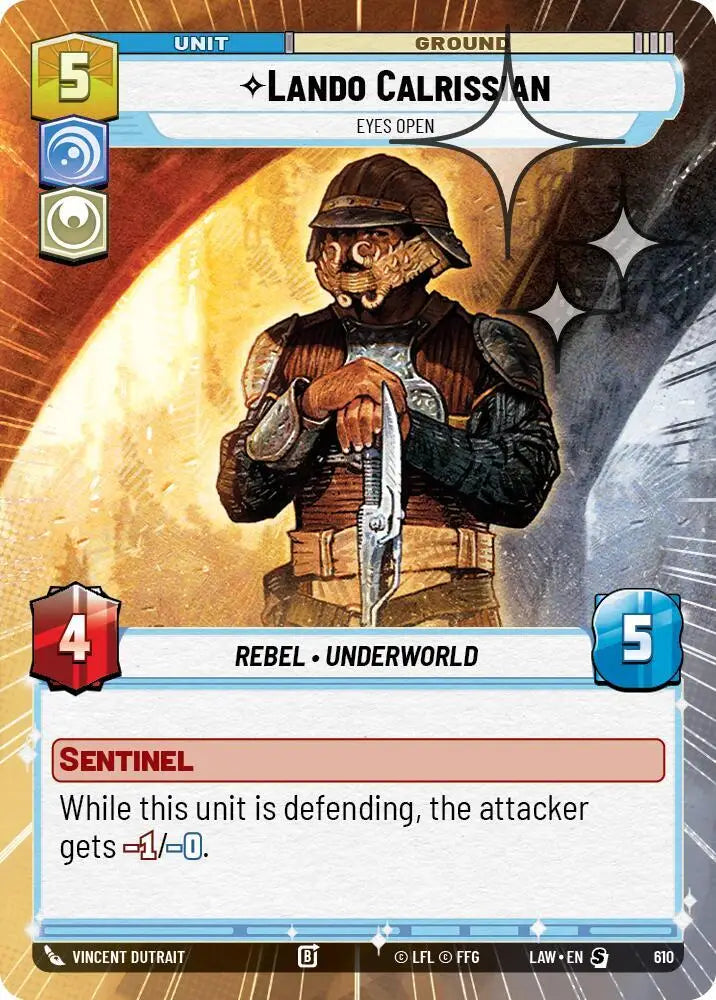 Lando Calrissian - Eyes Open (Hyperspace Foil) (610) [A Lawless Time]