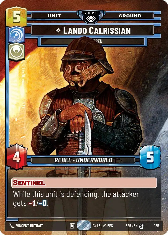 Lando Calrissian - Eyes Open (Prize Wall) (Foil) (155) [Galactic Championship 2026]