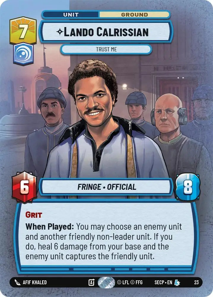 Lando Calrissian - Trust Me (Foil) [Secrets of Power - Weekly Play Promos]