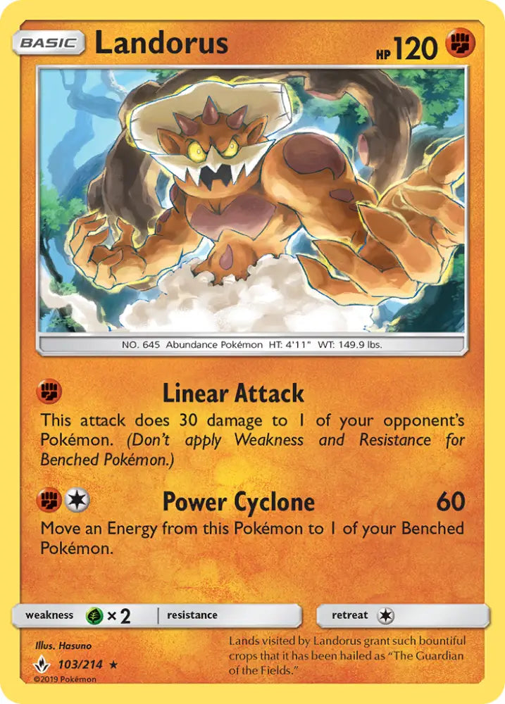 Landorus (103/214) [Sun & Moon: Unbroken Bonds] - Pokemon Single