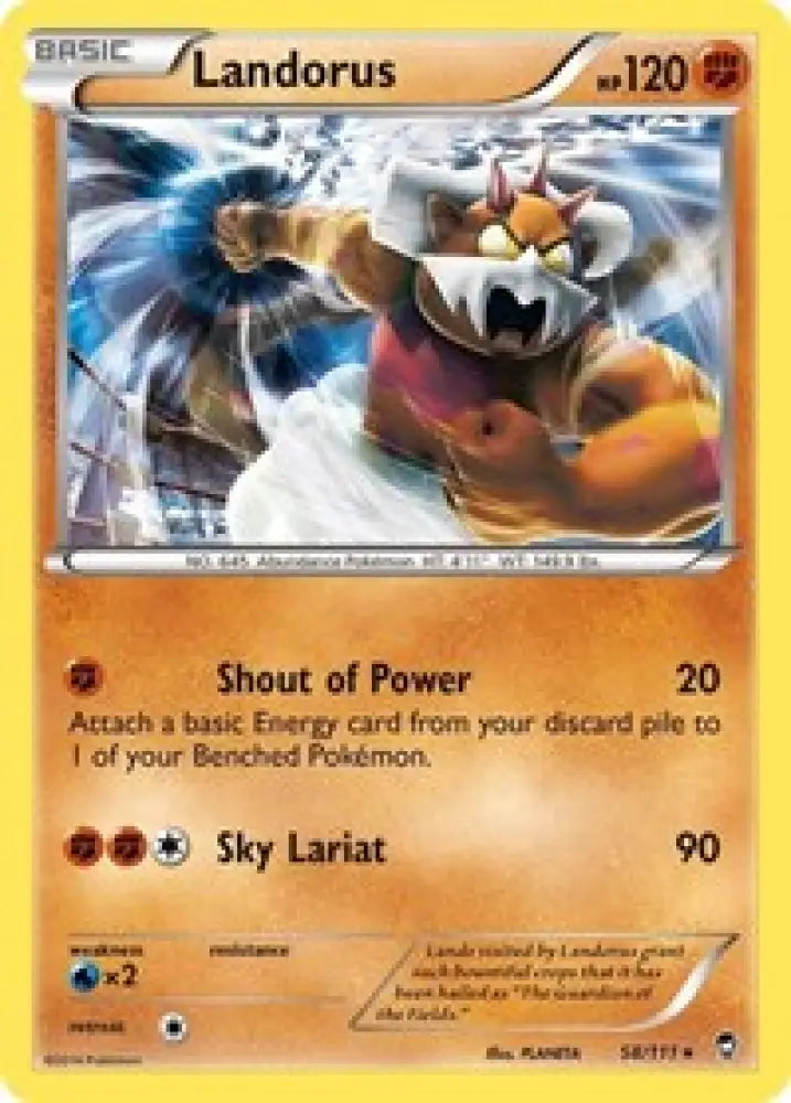Landorus (58/111) (Theme Deck Exclusive) [XY: Furious Fists] - Pokemon Single