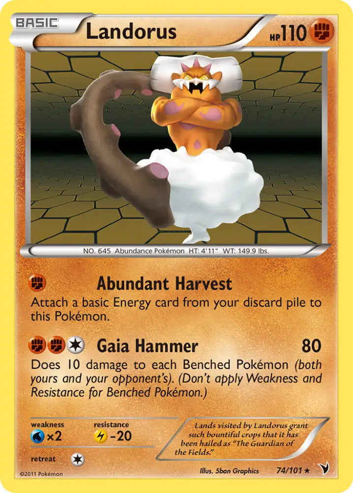 Landorus (74/101) [Black & White: Noble Victories] - Pokemon Single