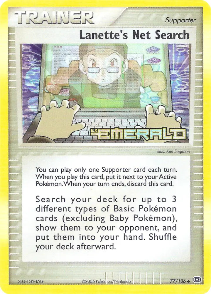 Lanette’s Net Search (77/106) (Stamped) [EX: Emerald] - Pokemon Single