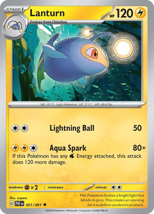 Lanturn (021/091) [Scarlet & Violet: Paldean Fates] - Pokemon Single