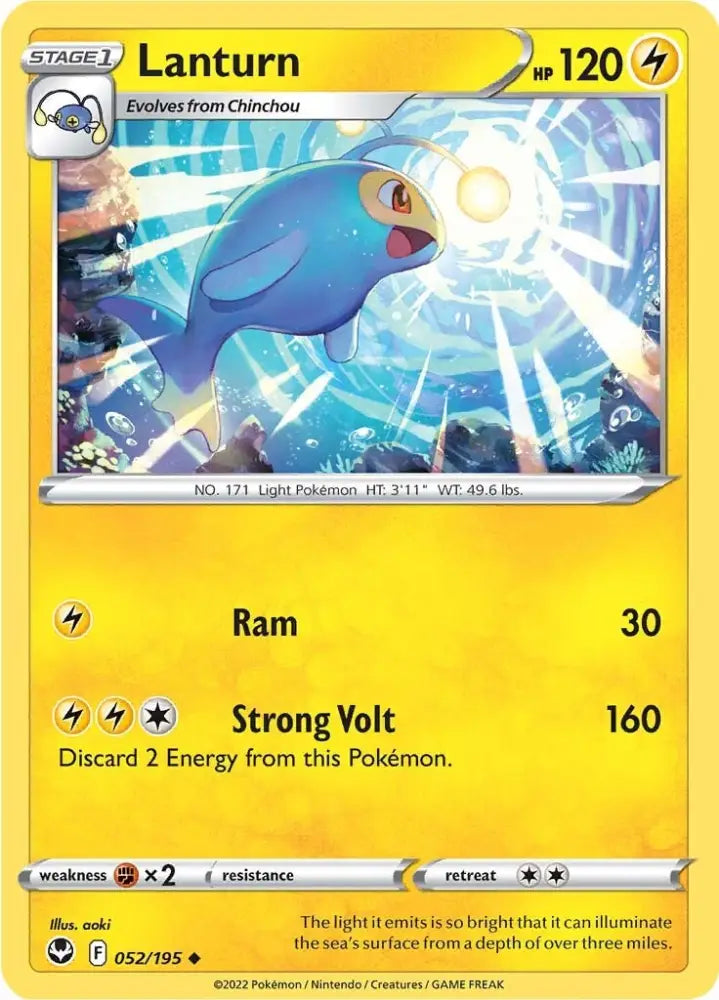 Lanturn (052/195) [Sword & Shield: Silver Tempest] - Pokemon Single