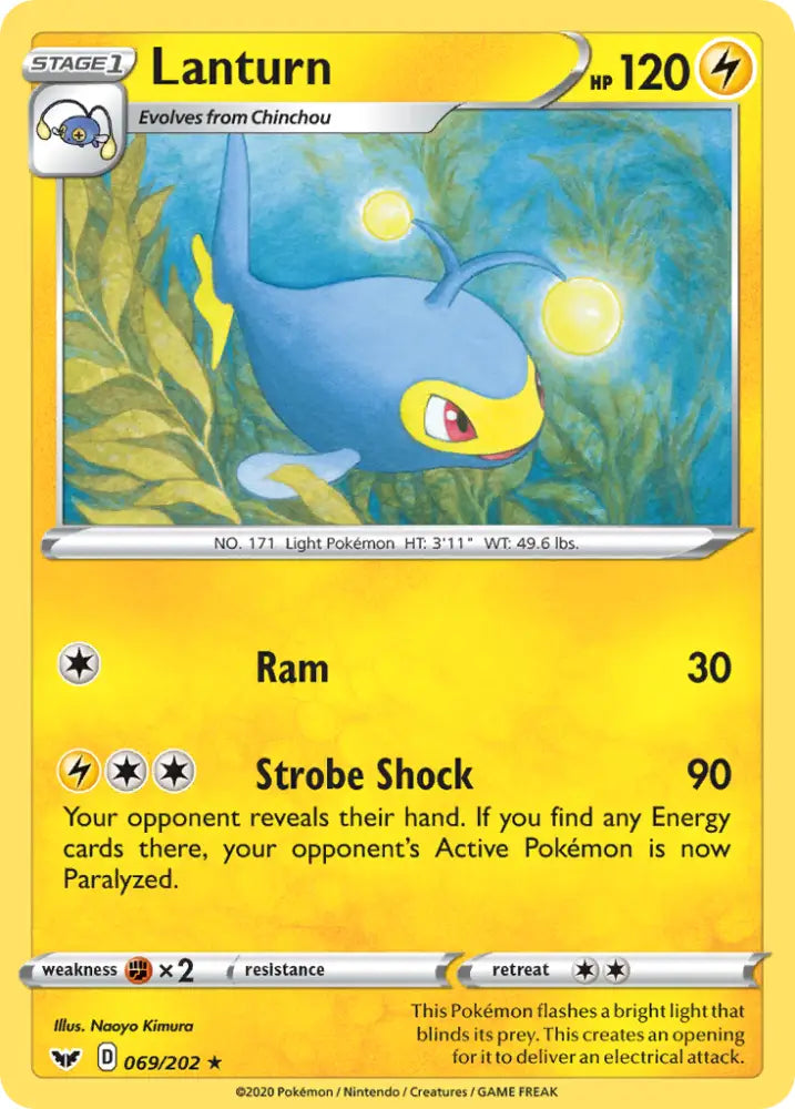 Lanturn (069/202) [Sword & Shield: Base Set] - Pokemon Single