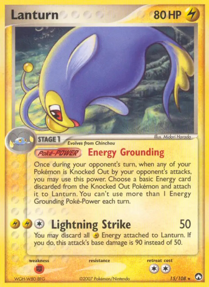 Lanturn (15/108) [EX: Power Keepers] - Pokemon Single