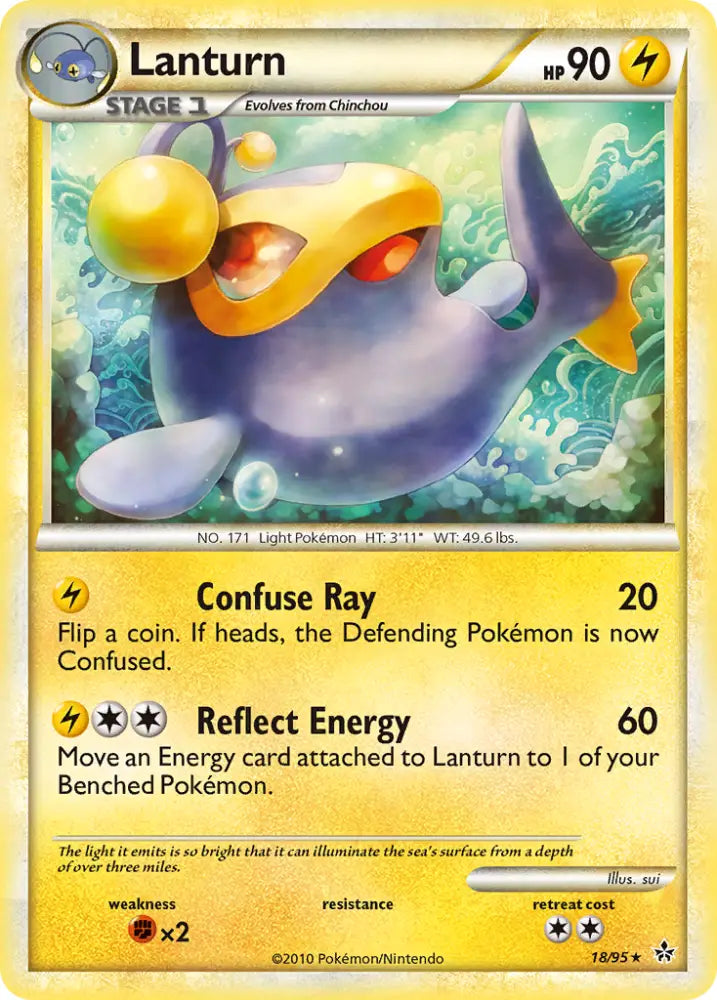 Lanturn (18/95) [HeartGold & SoulSilver: Unleashed] - Pokemon Single