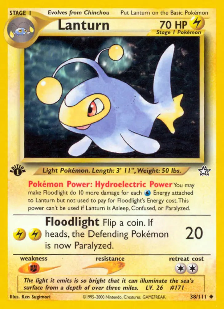 Lanturn (38/111) [Neo Genesis 1st Edition] - Pokemon Single
