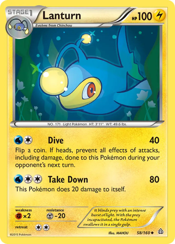 Lanturn (58/160) [XY: Primal Clash] - Pokemon Single