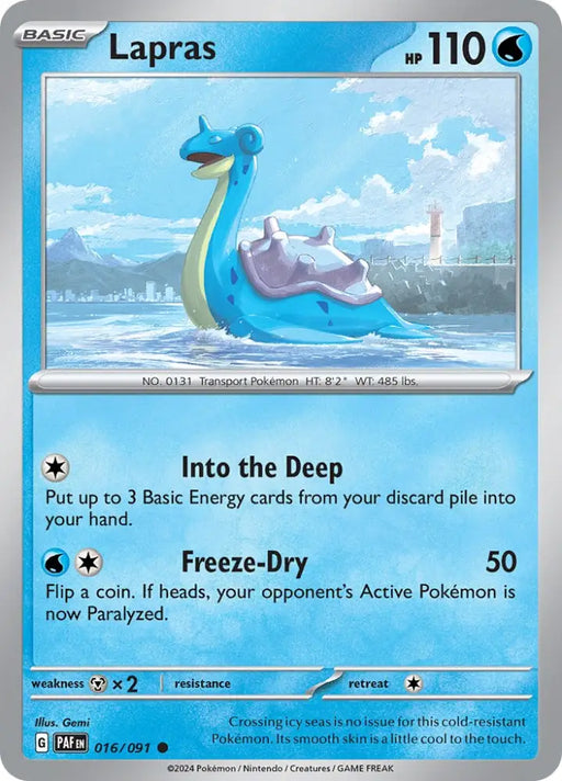 Lapras (016/091) [Scarlet & Violet: Paldean Fates] - Pokemon Single