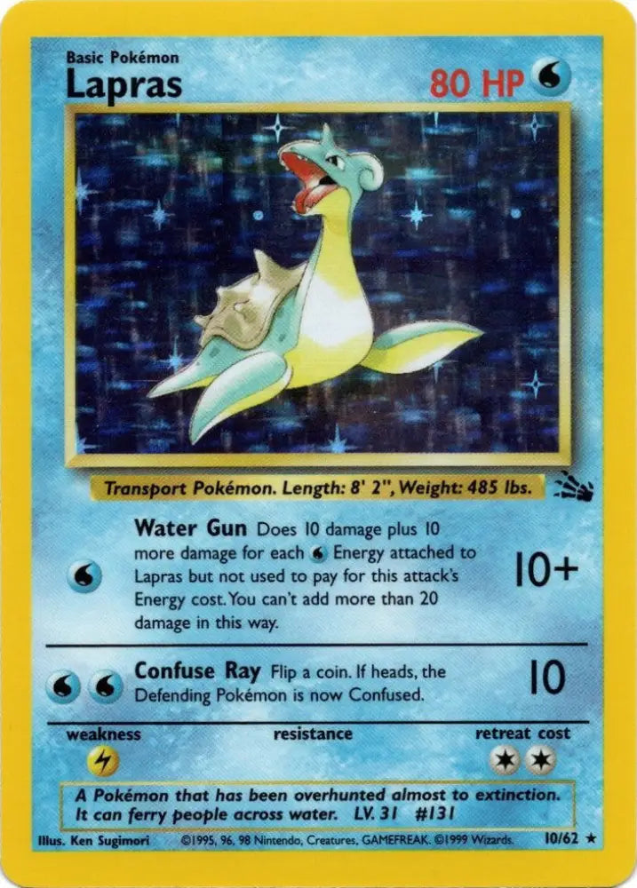 Lapras (10/62) [Fossil Unlimited] - Pokemon Single