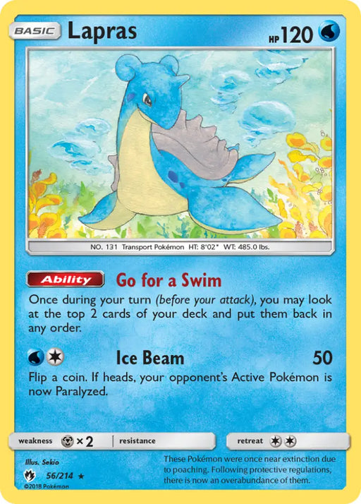 Lapras (56/214) [Sun & Moon: Lost Thunder] - Pokemon Single