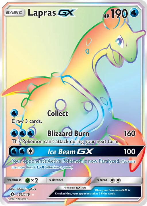 Lapras GX (151/149) [Sun & Moon: Base Set] - Pokemon Single