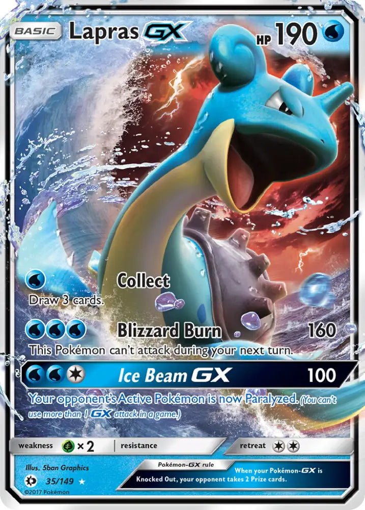 Lapras GX (35/149) [Sun & Moon: Base Set] - Pokemon Single