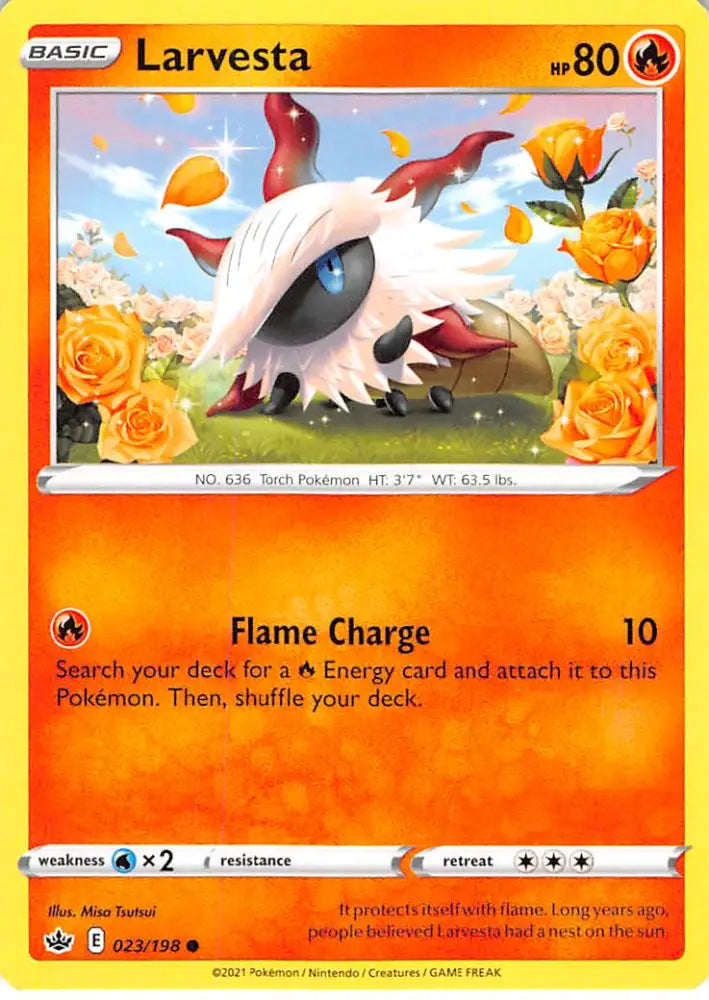 Larvesta (023/198) [Sword & Shield: Chilling Reign] - Pokemon Single