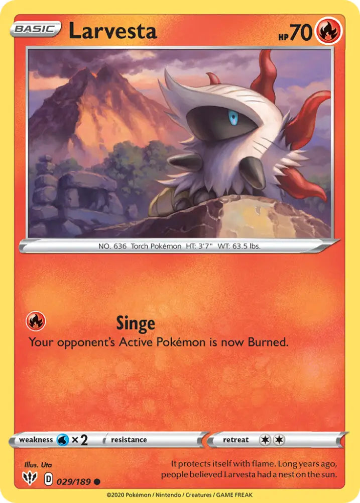Larvesta (029/189) [Sword & Shield: Darkness Ablaze] - Pokemon Single
