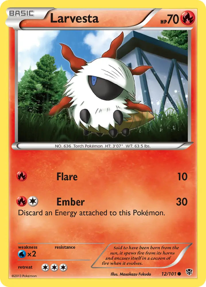 Larvesta (12/101) [Black & White: Plasma Blast] - Pokemon Single