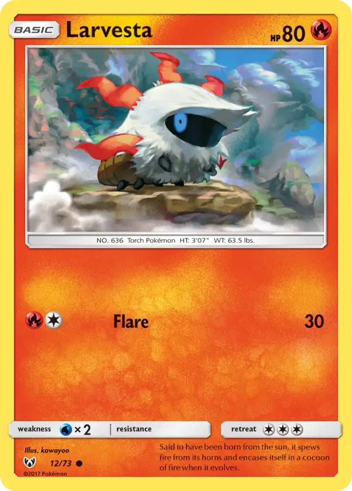 Larvesta (12/73) [Sun & Moon: Shining Legends] - Pokemon Single