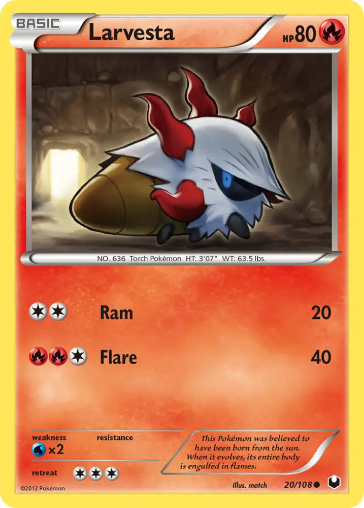 Larvesta (20/108) [Black & White: Dark Explorers] - Pokemon Single
