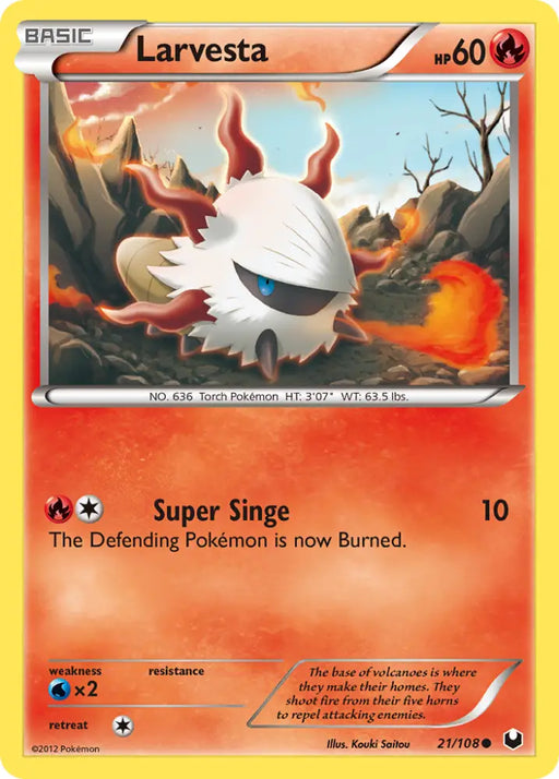 Larvesta (21/108) [Black & White: Dark Explorers] - Pokemon Single