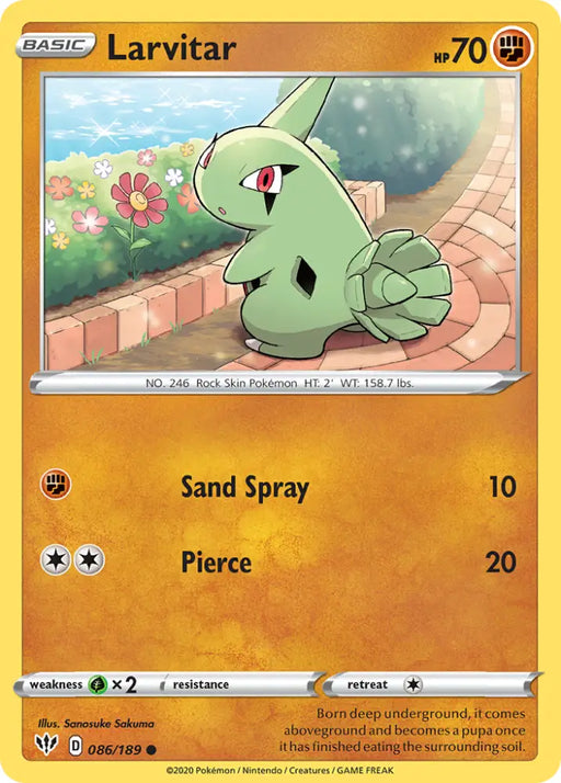 Larvitar (086/189) [Sword & Shield: Darkness Ablaze] - Pokemon Single
