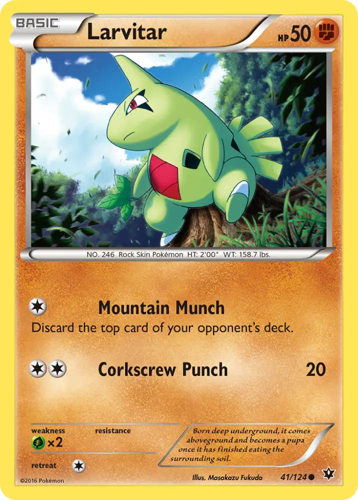 Larvitar (41/124) [XY: Fates Collide] - Pokemon Single