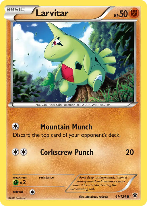 Larvitar (41/124) [XY: Fates Collide] - Pokemon Single