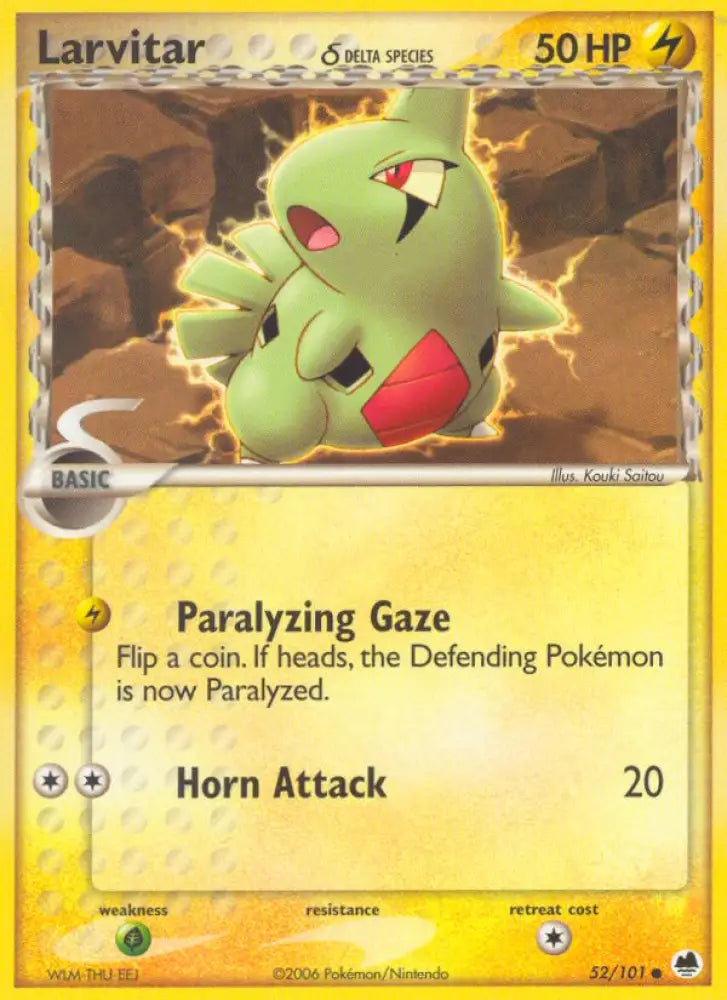 Larvitar (52/101) (Delta Species) [EX: Dragon Frontiers] - Pokemon Single