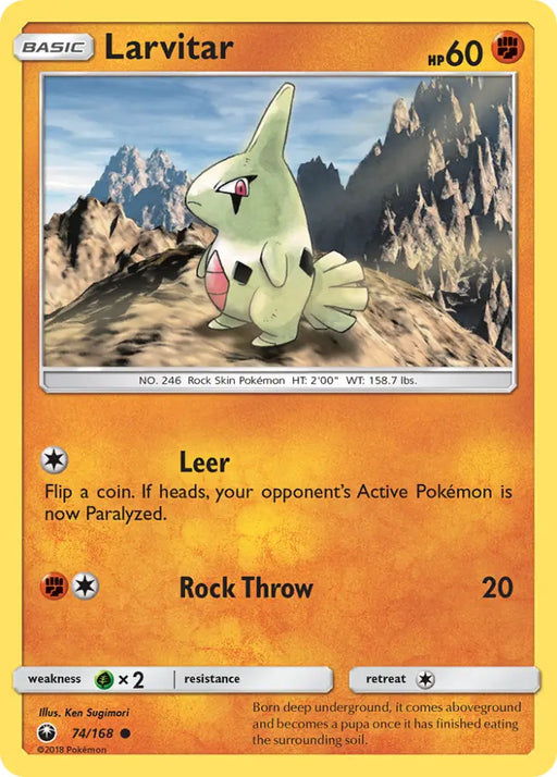Larvitar (74/168) [Sun & Moon: Celestial Storm] - Pokemon Single
